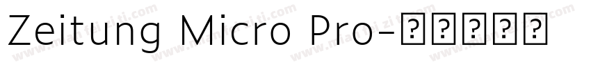 Zeitung Micro Pro字体转换